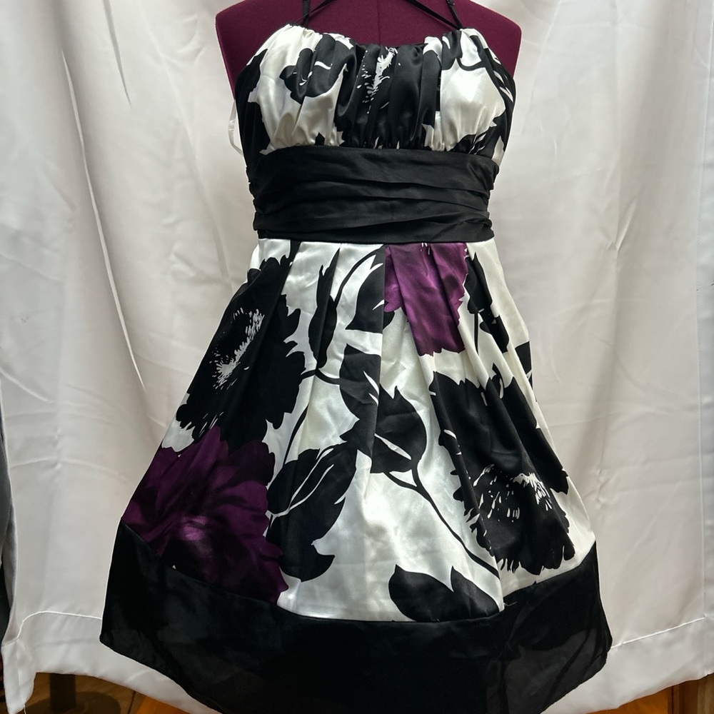 Trixxi Black and Purple Dress
